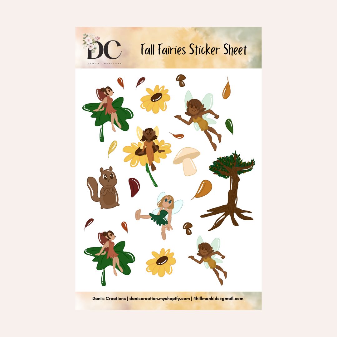 Fall Fairies Sticker Sheet