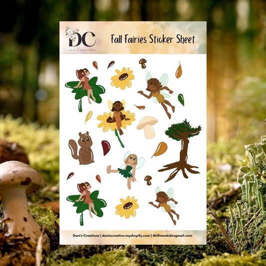 Fall Fairies Sticker Sheet