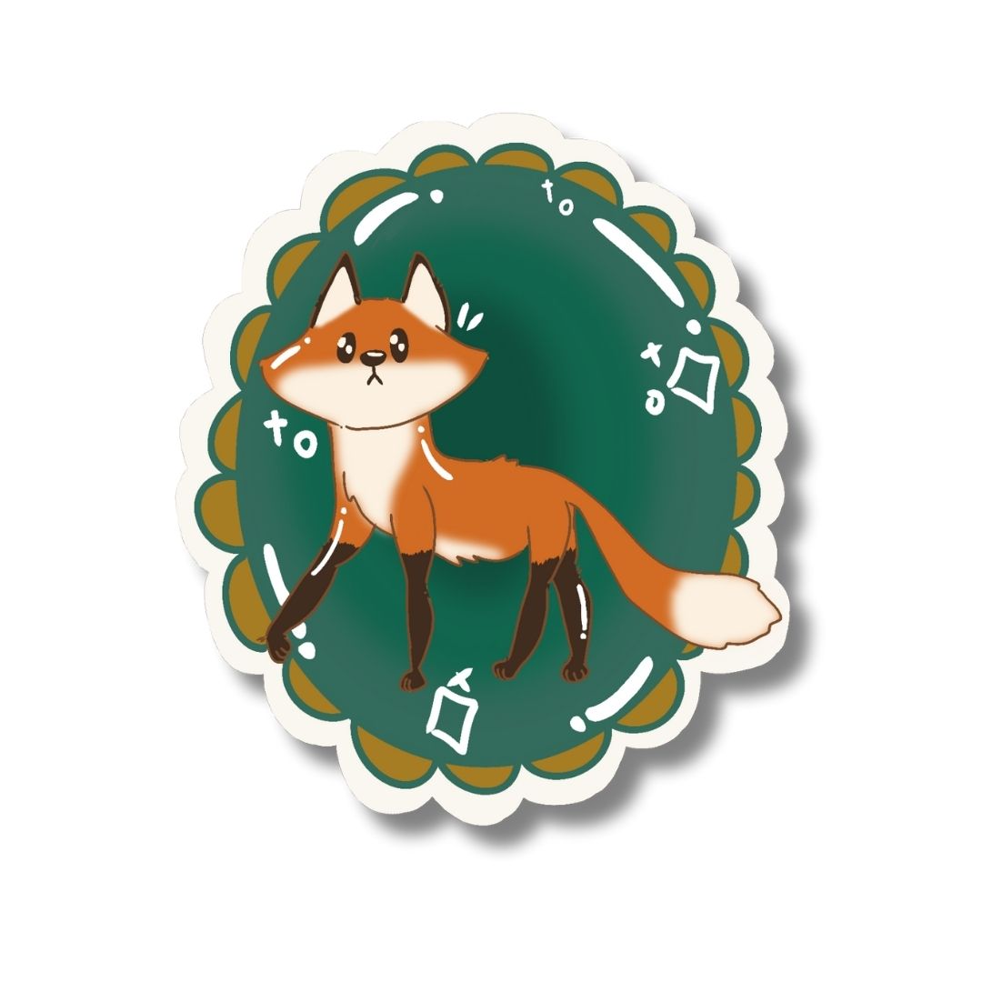 Forest Fox Die Cut Sticker